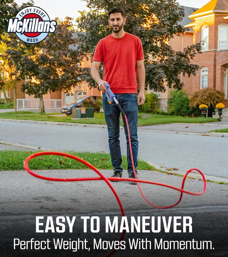 McKillans ® QC Installed Pressure Washer Hose 50 ft - Flexible & Kink-resistant - Steel-Braided & Durable- 3/8" QC Pre-Installed Stainless Steel - Power Washer Hose - High Pressure 1/4" Inner Diameter - Image 4